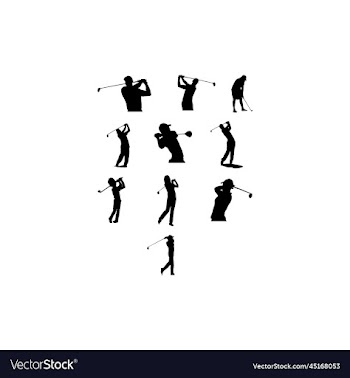 human golf silhouette design