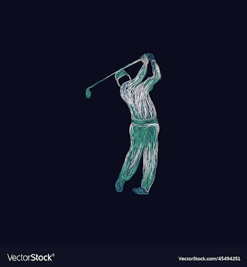 human golf stick artwork design