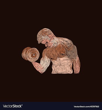 human gym artwork style design