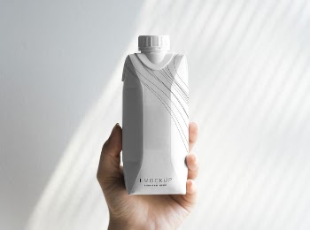 Human hand holding paper bottle | Free PSD Mockup - rawpixel