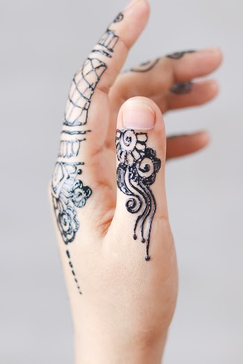 Human Hand With Henna