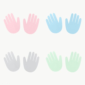 Human hands paper craft set transparent png | Free  transparent png - 2310316