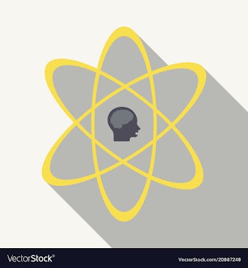 Human head and icon of science the concept of vector image