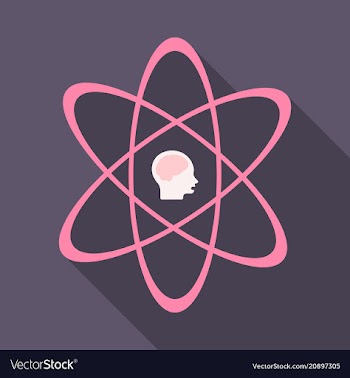 Human head and icon of science the concept of vector image