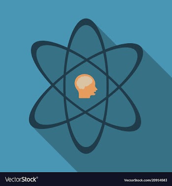 Human head and icon of science the concept of vector image