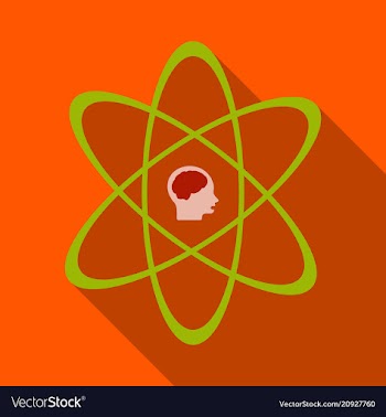 Human head and icon of science the concept of vector image
