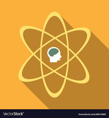 Human head and icon of science the concept of vector image