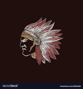 human head apache artwork design