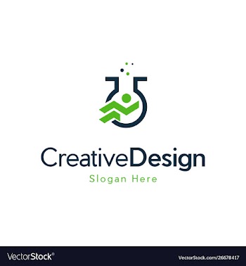 Human laboratory logo design vector image