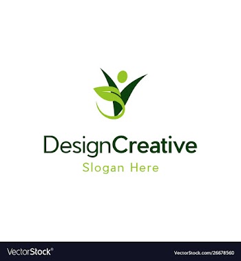 Human leaf medicine logo design vector image