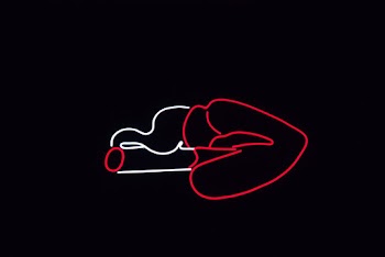 Human Lips With Cigarette Illustration