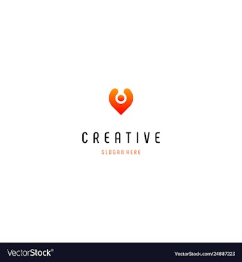 Human location creative business logo design vector image