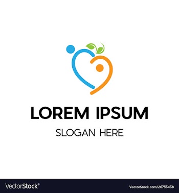 Human love care creative business logo vector image