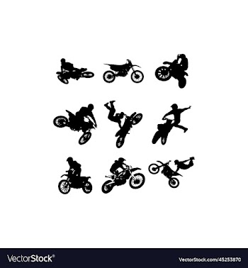 human motocross silhouette icon design