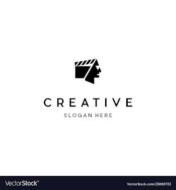Human movie cinema creative business logo vector image