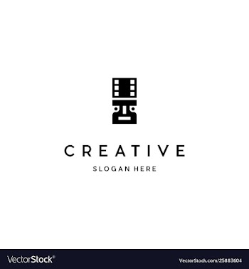Human movie production creative business logo vector image