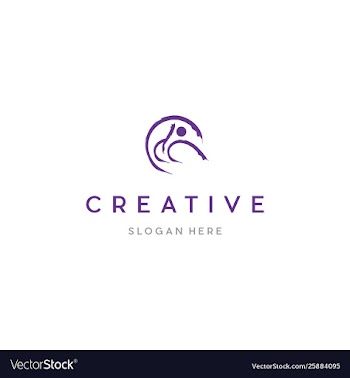 Human moving brush creative logo vector image