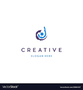 Human moving brush creative logo vector image