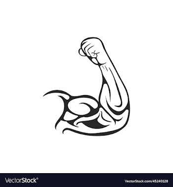 human muscular hand silhouette creative design