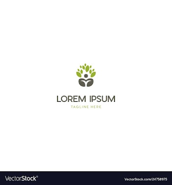 Human naturally creative business logo design vector image