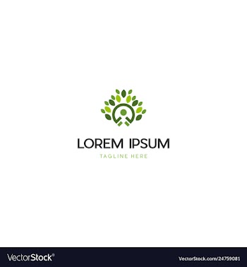 Human naturally creative business logo design vector image