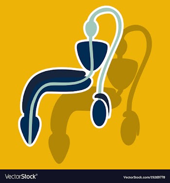 Human organ icon in sticker style male vector image
