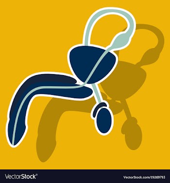 Human organ icon in sticker style male vector image