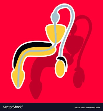 Human organ icon in sticker style male vector image