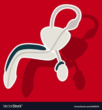 Human organ icon in sticker style male vector image