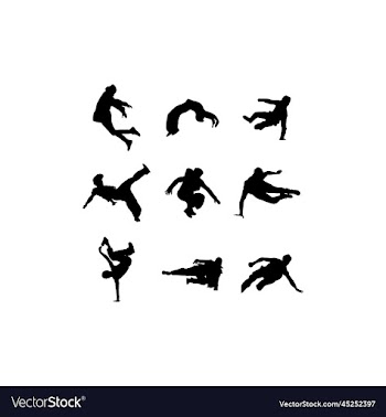 human parkour jump creative set design