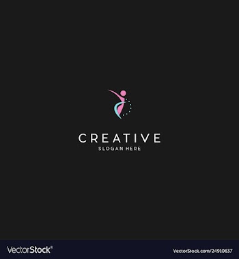 Human people creative business logo design vector image
