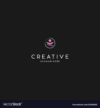 Human people creative business logo design vector image