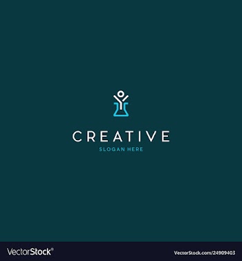 Human people lab science creative technology logo vector image