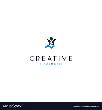 Human people lab science creative technology logo vector image