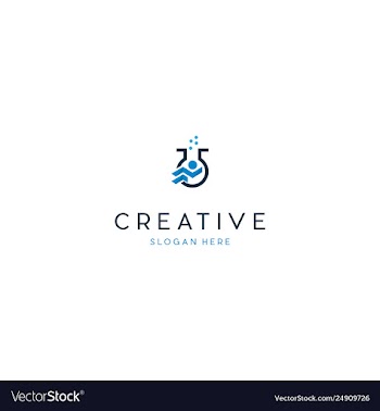 Human people lab science creative technology logo vector image
