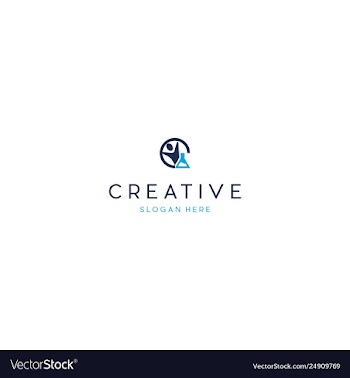 Human people lab science creative technology logo vector image