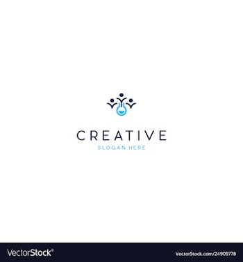 Human people lab science creative technology logo vector image