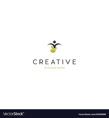 Human people naturally creative business logo vector image