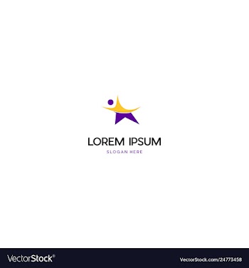 Human people star creative business logo design vector image