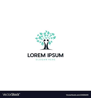 Human people tree creative business logo vector image