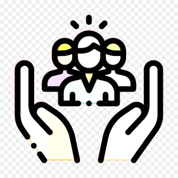 Human relations and emotions icon Help icon Social care icon