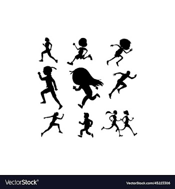 human running collection set creative design