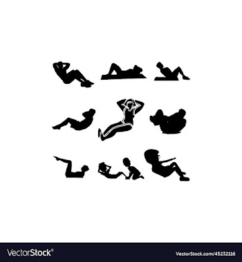 human sit up workout silhouette design