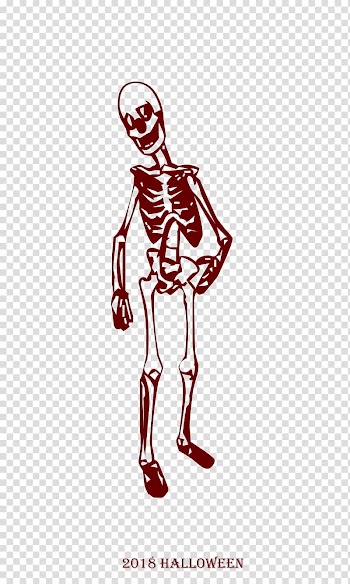 Human skeleton , halloween 2018 dancing spooky., others transparent background PNG clipart