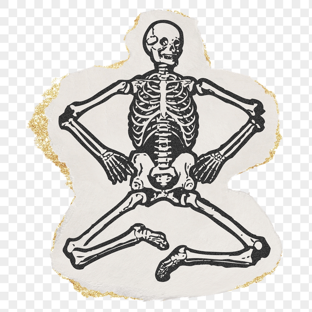 Human skeleton png sticker, ripped | Free PNG Illustration - rawpixel