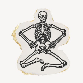 Human skeleton ripped paper clipart, | Free Vector Illustration - rawpixel