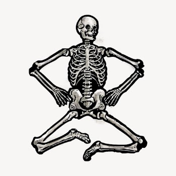 Human skeleton watercolor sticker, Halloween | Free Vector Illustration - rawpixel
