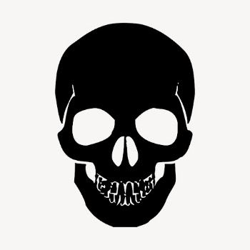 Human skull clipart, silhouette illustration. | Free Photo - rawpixel