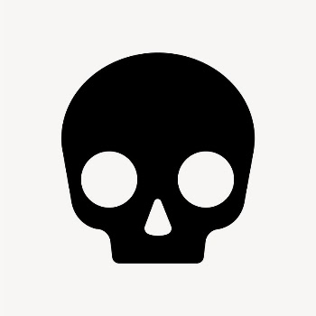 Human skull icon, flat graphic | Free Icons - rawpixel