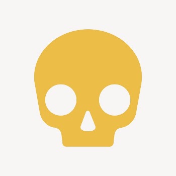 Human skull icon, flat graphic | Free Icons - rawpixel
